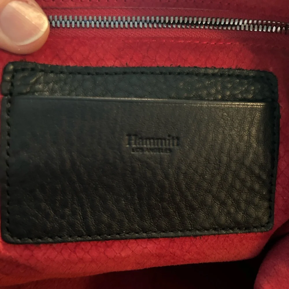 Hammitt Daniel’s large Black Leather Shoulder Bag with Silver Accents - Picture 7 of 9